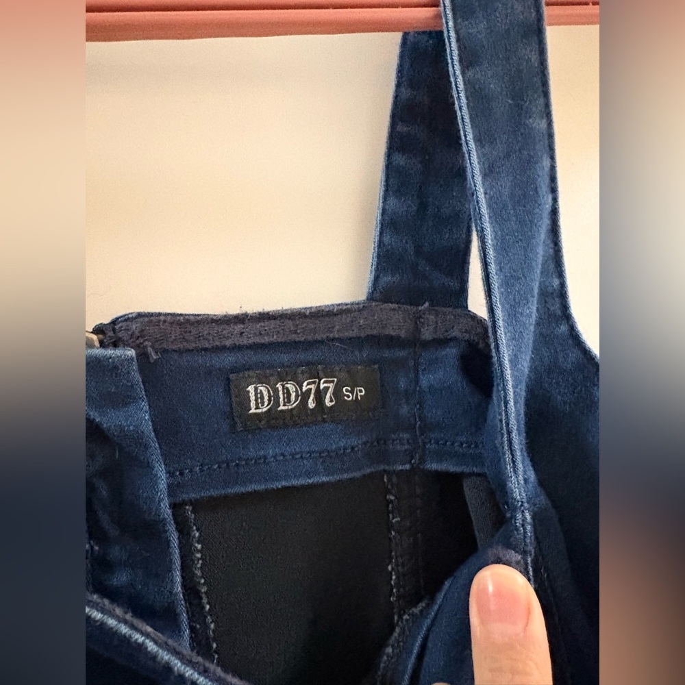 Dark Blue Denim Dress - size s but stretchy!! - Picture 3 of 4